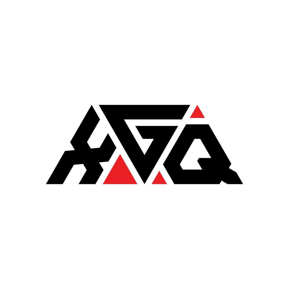 diseño de logotipo de letra triangular xgq con forma de triángulo. monograma de diseño del logotipo del triángulo xgq. plantilla de logotipo de vector de triángulo xgq con color rojo. logotipo triangular xgq logotipo simple, elegante y lujoso. xgq