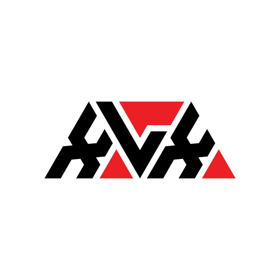 XLX triangle letter logo design with triangle shape. XLX triangle logo design monogram. XLX triangle vector logo template with red color. XLX triangular logo Simple, Elegant, and Luxurious Logo. XLX