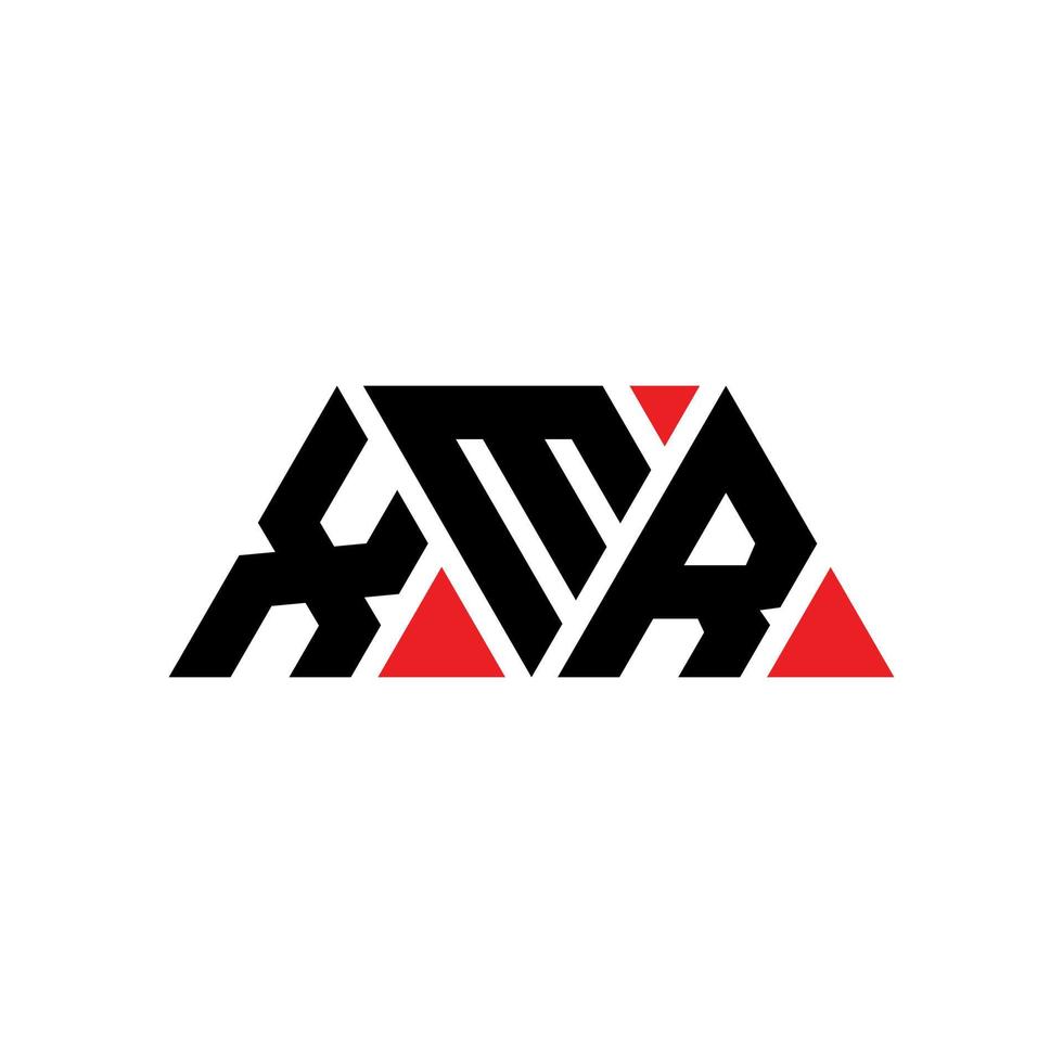 diseño de logotipo de letra de triángulo xmr con forma de triángulo. monograma de diseño del logotipo del triángulo xmr. plantilla de logotipo de vector de triángulo xmr con color rojo. logotipo triangular xmr logotipo simple, elegante y lujoso. xmr