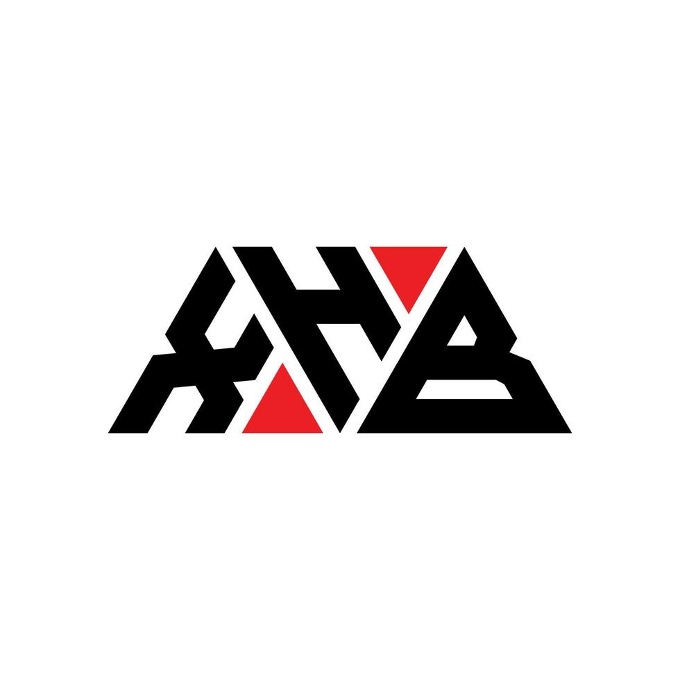 Diseño de logotipo de letra triangular xhb con forma de triángulo. monograma de diseño del logotipo del triángulo xhb. plantilla de logotipo de vector de triángulo xhb con color rojo. logotipo triangular xhb logotipo simple, elegante y lujoso. xhb