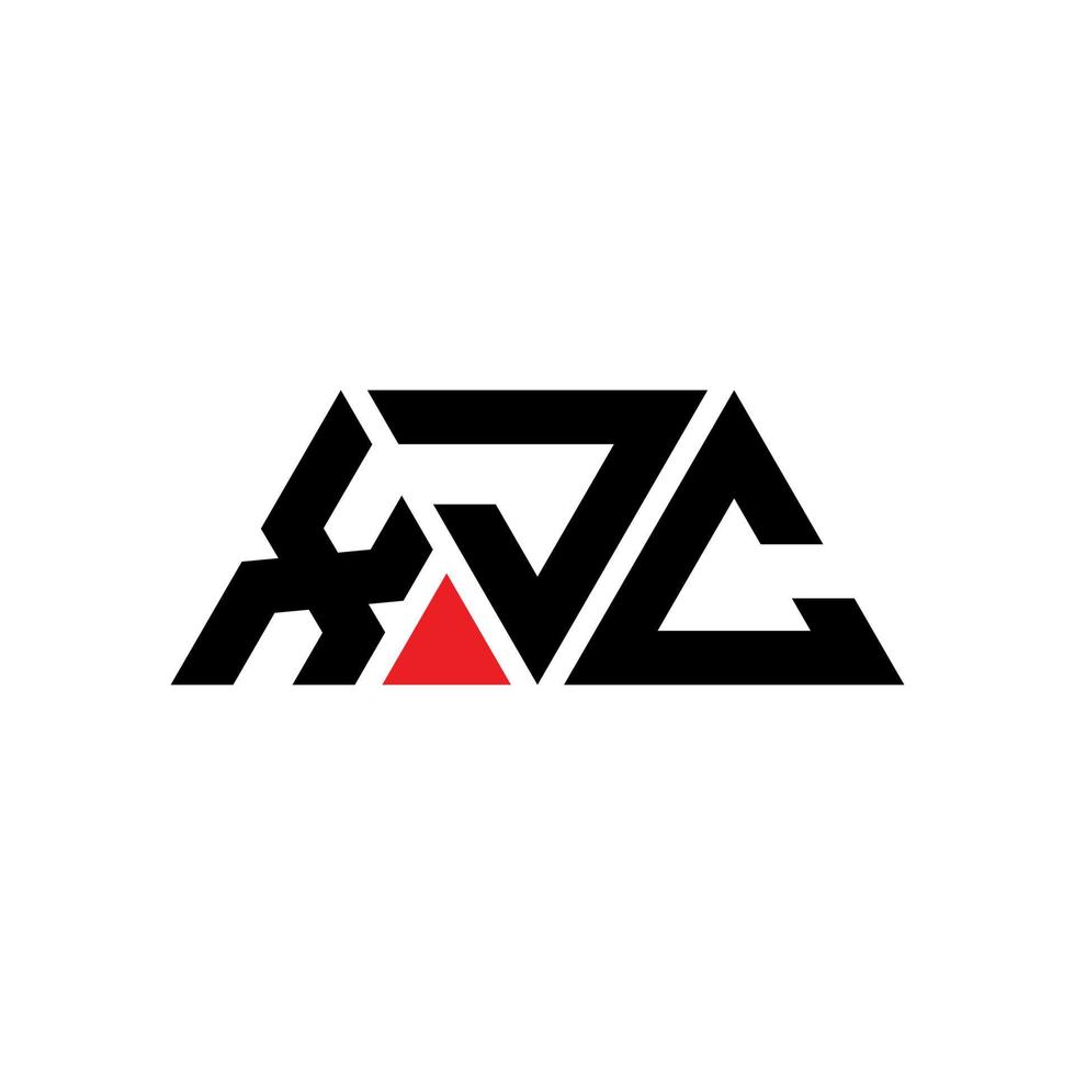 Diseño de logotipo de letra triangular xjc con forma de triángulo. monograma de diseño del logotipo del triángulo xjc. plantilla de logotipo de vector de triángulo xjc con color rojo. logotipo triangular xjc logotipo simple, elegante y lujoso. xjc