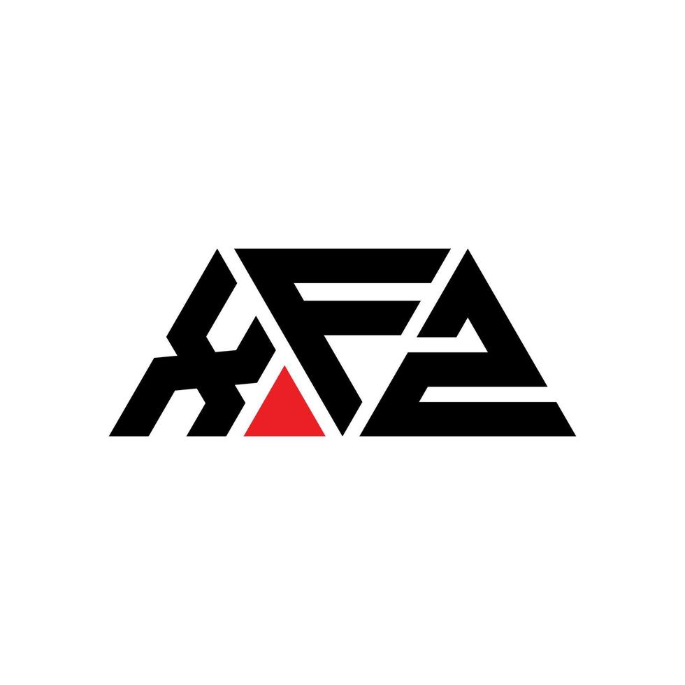 Diseño de logotipo de letra triangular xfz con forma de triángulo. monograma de diseño del logotipo del triángulo xfz. plantilla de logotipo de vector de triángulo xfz con color rojo. logotipo triangular xfz logotipo simple, elegante y lujoso. xfz