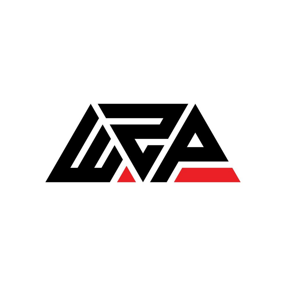 WZP triangle letter logo design with triangle shape. WZP triangle logo design monogram. WZP triangle vector logo template with red color. WZP triangular logo Simple, Elegant, and Luxurious Logo. WZP