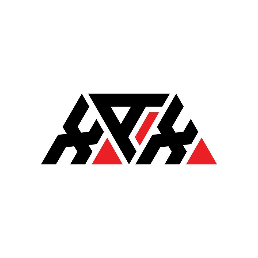 diseño de logotipo de letra de triángulo xax con forma de triángulo. monograma de diseño del logotipo del triángulo xax. plantilla de logotipo de vector de triángulo xax con color rojo. logotipo triangular xax logotipo simple, elegante y lujoso. xax