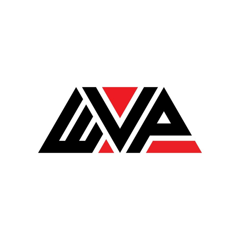 diseño de logotipo de letra triangular wvp con forma de triángulo. monograma de diseño de logotipo de triángulo wvp. plantilla de logotipo de vector de triángulo wvp con color rojo. logo triangular wvp logo simple, elegante y lujoso. wvp