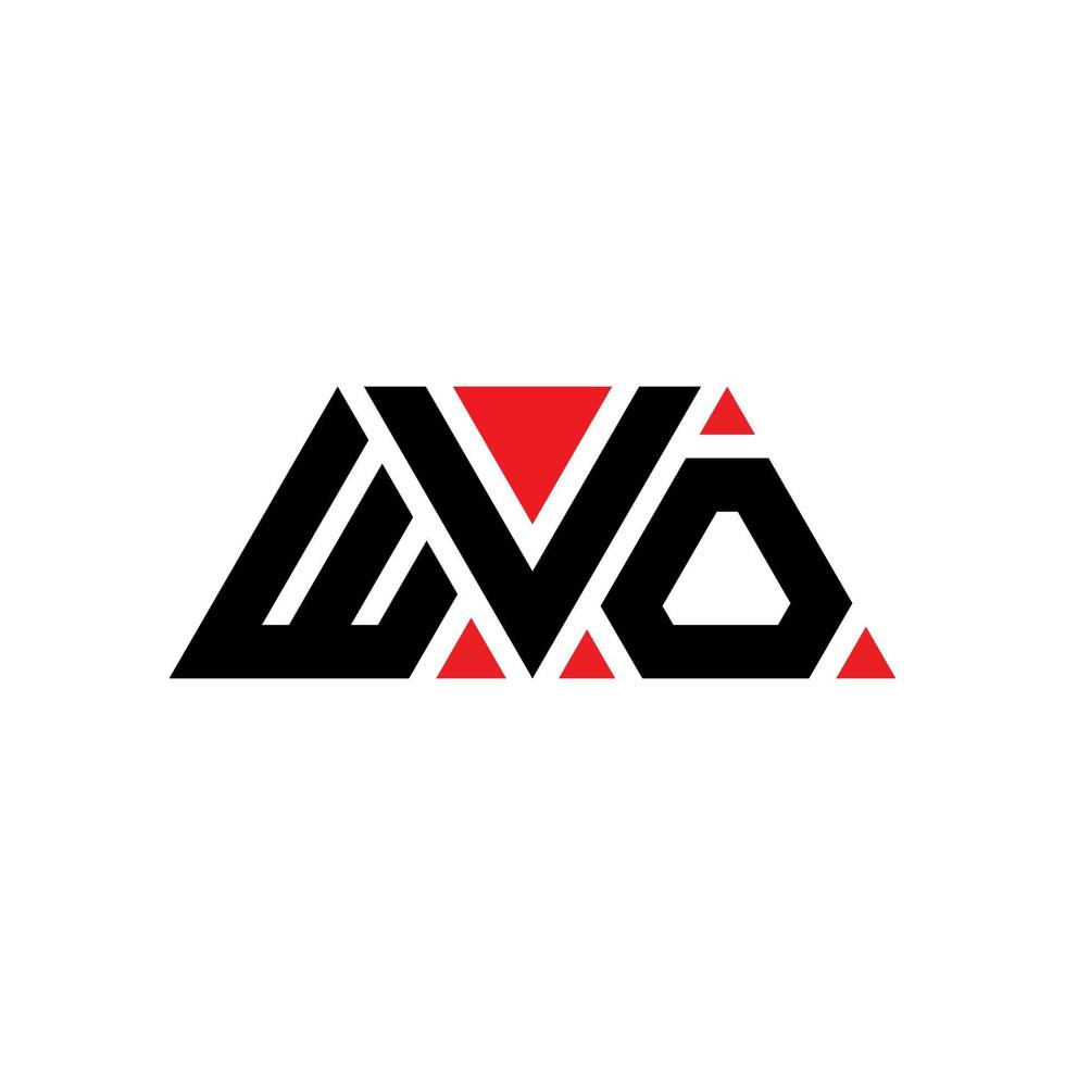 diseño de logotipo de letra triangular wvo con forma de triángulo. monograma de diseño de logotipo de triángulo wvo. plantilla de logotipo de vector de triángulo wvo con color rojo. logotipo triangular wvo logotipo simple, elegante y lujoso. ovm