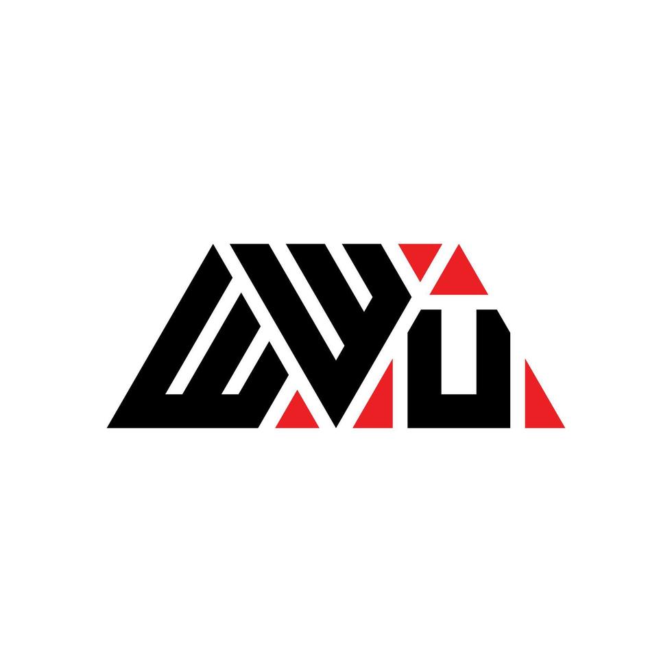 wwu diseño de logotipo de letra triangular con forma de triángulo. monograma de diseño del logotipo del triángulo wwu. plantilla de logotipo de vector de triángulo wwu con color rojo. logotipo triangular wwu logotipo simple, elegante y lujoso. wwu