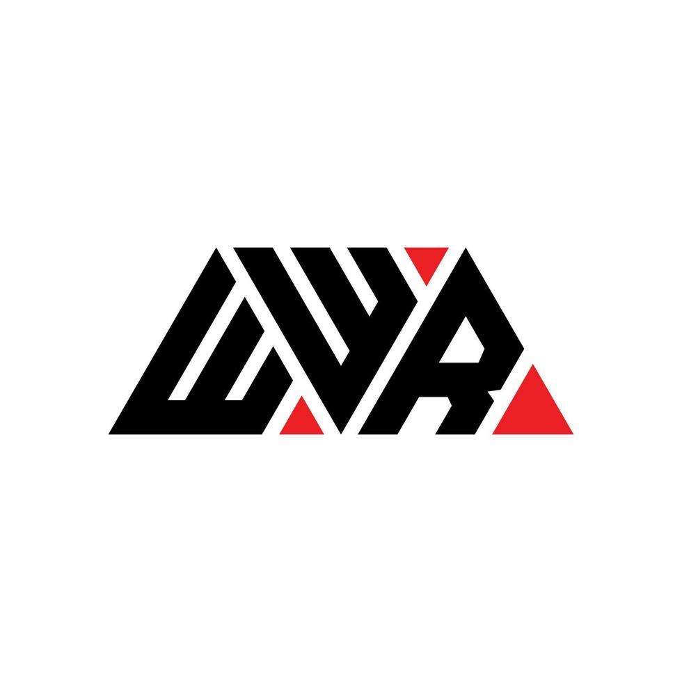 wwr diseño de logotipo de letra triangular con forma de triángulo. monograma de diseño del logotipo del triángulo wwr. plantilla de logotipo de vector de triángulo wwr con color rojo. logo triangular wwr logo simple, elegante y lujoso. wwr