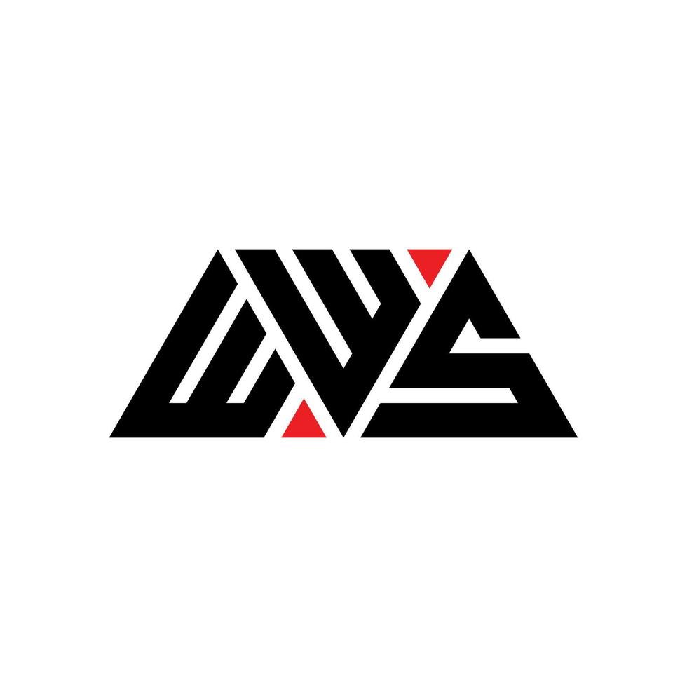 wws diseño de logotipo de letra triangular con forma de triángulo. monograma de diseño del logotipo del triángulo wws. wws plantilla de logotipo de vector de triángulo con color rojo. logo triangular wws logo simple, elegante y lujoso. wws