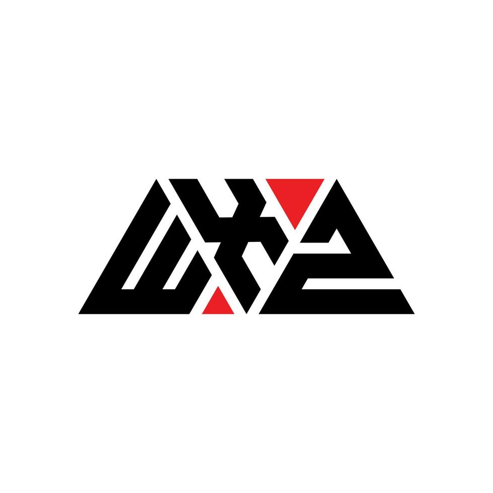 diseño de logotipo de letra triangular wxz con forma de triángulo. monograma de diseño del logotipo del triángulo wxz. plantilla de logotipo de vector de triángulo wxz con color rojo. logotipo triangular wxz logotipo simple, elegante y lujoso. wxz