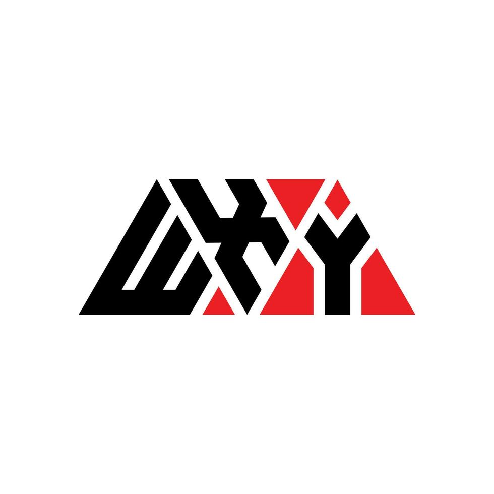 diseño de logotipo de letra triangular wxy con forma de triángulo. monograma de diseño de logotipo de triángulo wxy. plantilla de logotipo de vector de triángulo wxy con color rojo. logotipo triangular wxy logotipo simple, elegante y lujoso. wxy