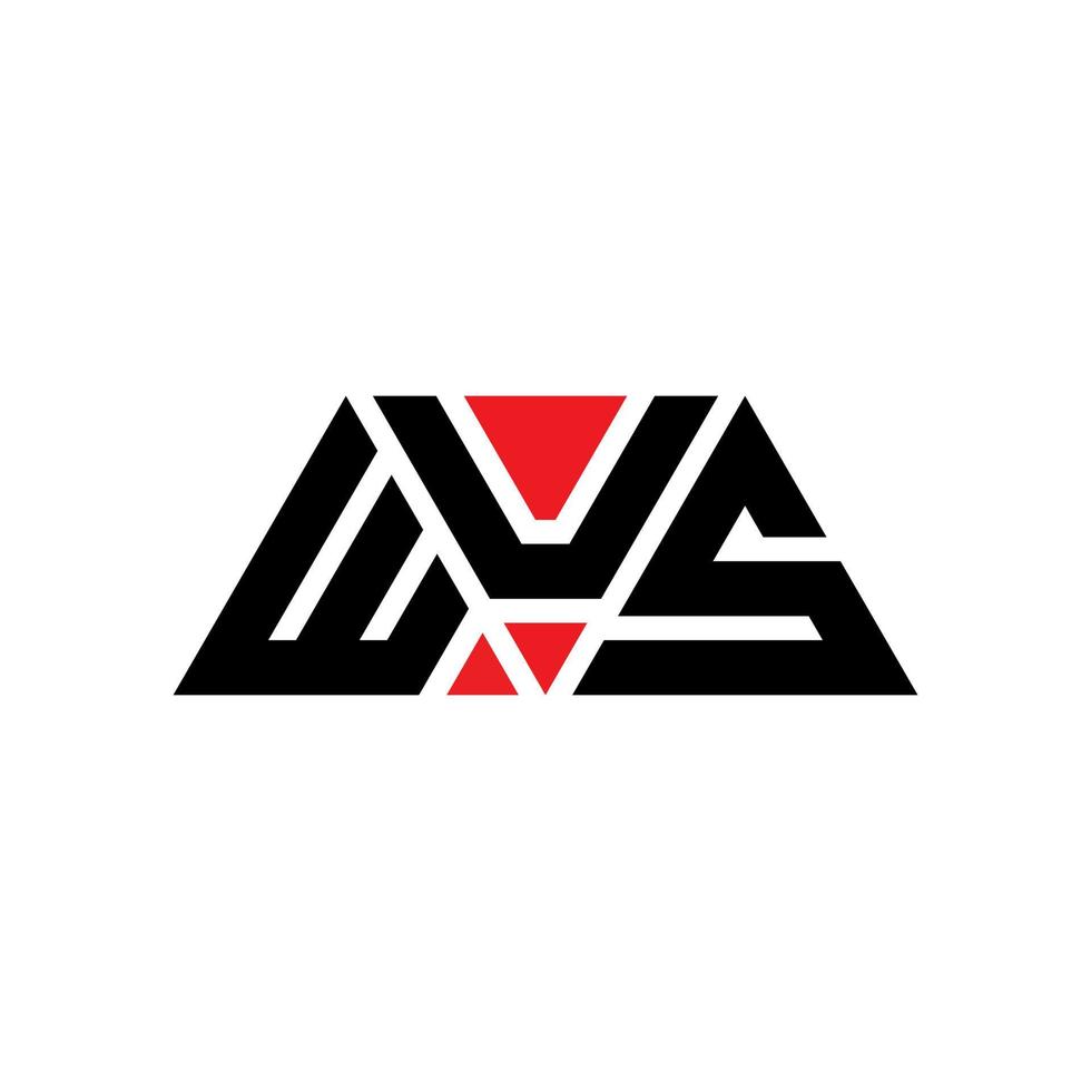 wus diseño de logotipo de letra triangular con forma de triángulo. monograma de diseño del logotipo del triángulo wus. plantilla de logotipo de vector de triángulo wus con color rojo. logotipo triangular wus logotipo simple, elegante y lujoso. qué