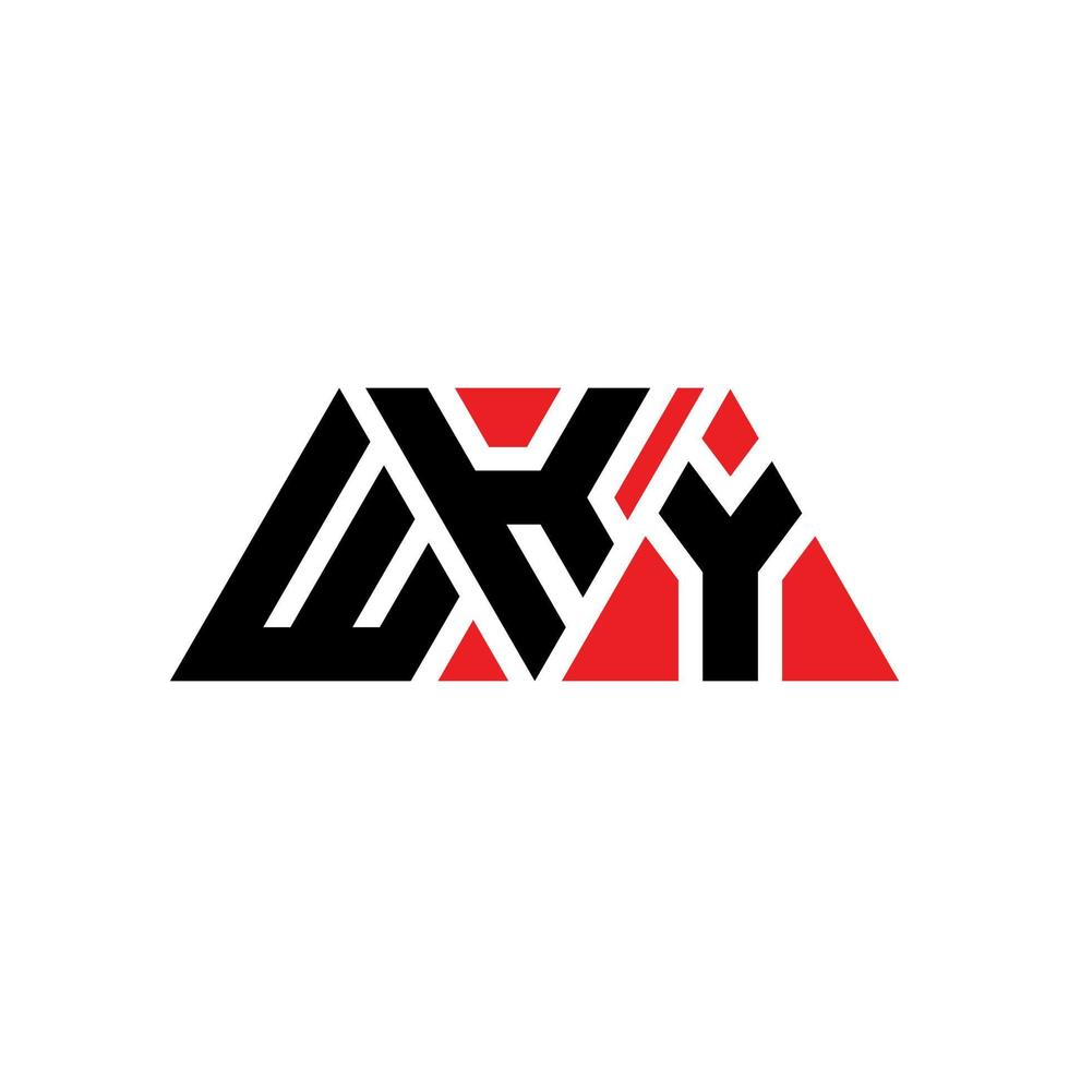 diseño de logotipo de letra de triángulo wky con forma de triángulo. monograma de diseño de logotipo de triángulo wky. plantilla de logotipo de vector de triángulo wky con color rojo. logotipo triangular wky logotipo simple, elegante y lujoso. por qué