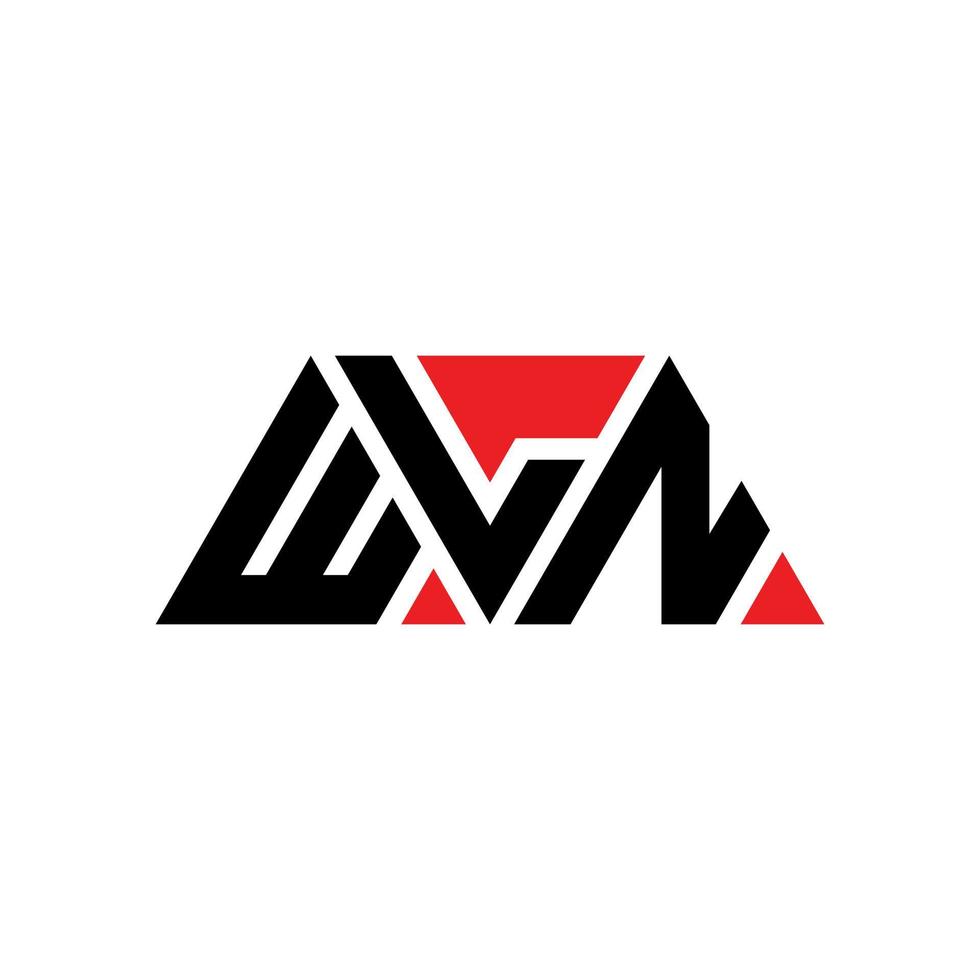 WLN triangle letter logo design with triangle shape. WLN triangle logo design monogram. WLN triangle vector logo template with red color. WLN triangular logo Simple, Elegant, and Luxurious Logo. WLN