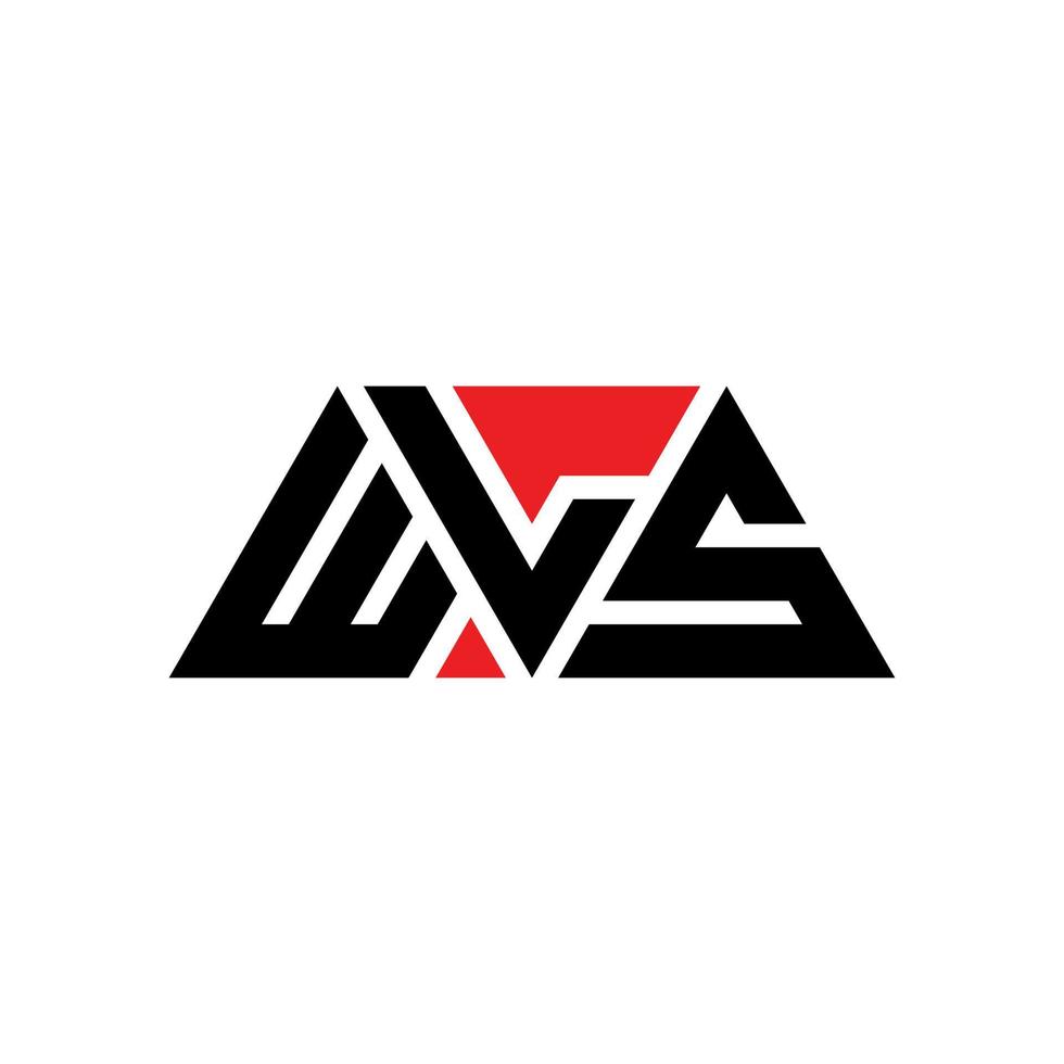 diseño de logotipo de letra triangular wls con forma de triángulo. monograma de diseño de logotipo de triángulo wls. plantilla de logotipo de vector de triángulo wls con color rojo. logo triangular wls logo simple, elegante y lujoso. wls