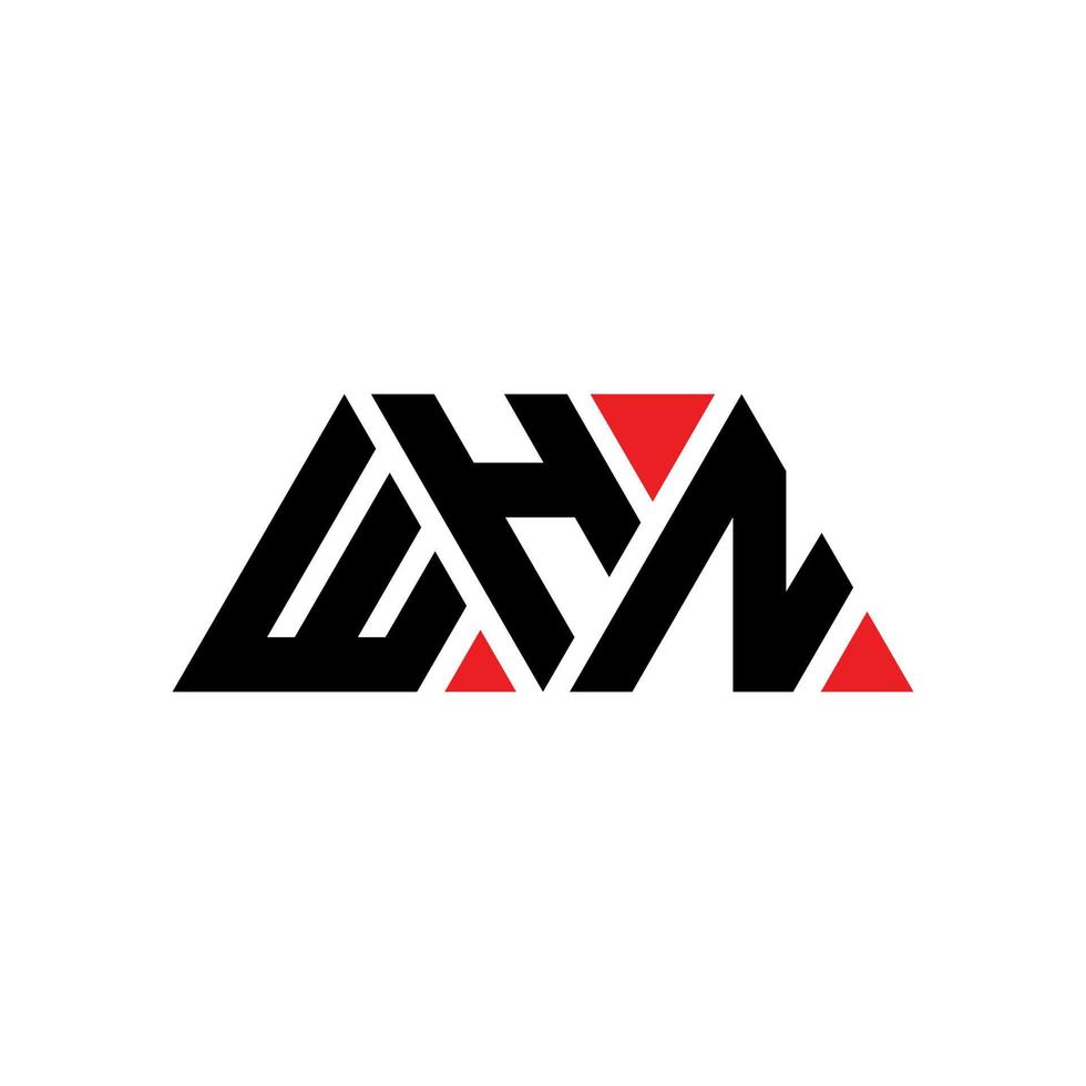 diseño de logotipo de letra de triángulo whn con forma de triángulo. monograma de diseño de logotipo de triángulo whn. plantilla de logotipo de vector de triángulo whn con color rojo. logotipo triangular whn logotipo simple, elegante y lujoso. por qué