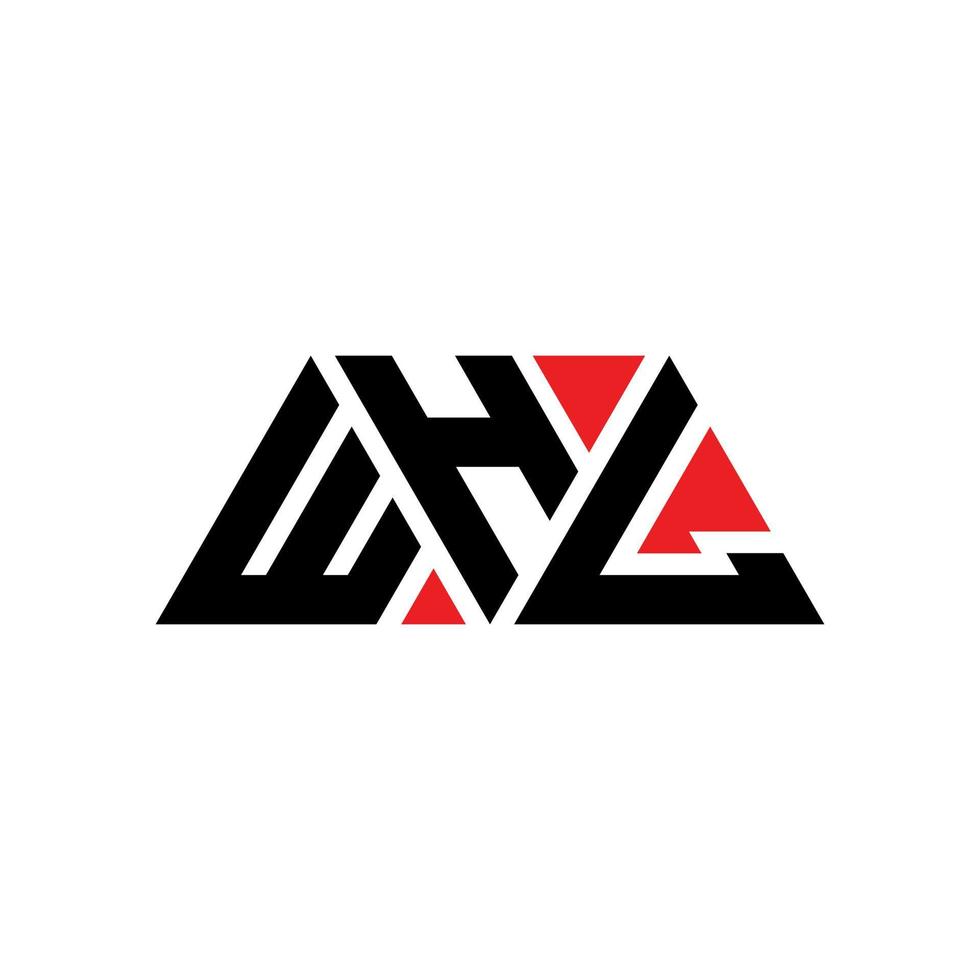 diseño de logotipo de letra de triángulo whl con forma de triángulo. monograma de diseño de logotipo de triángulo whl. plantilla de logotipo de vector de triángulo whl con color rojo. logotipo triangular whl logotipo simple, elegante y lujoso. whl