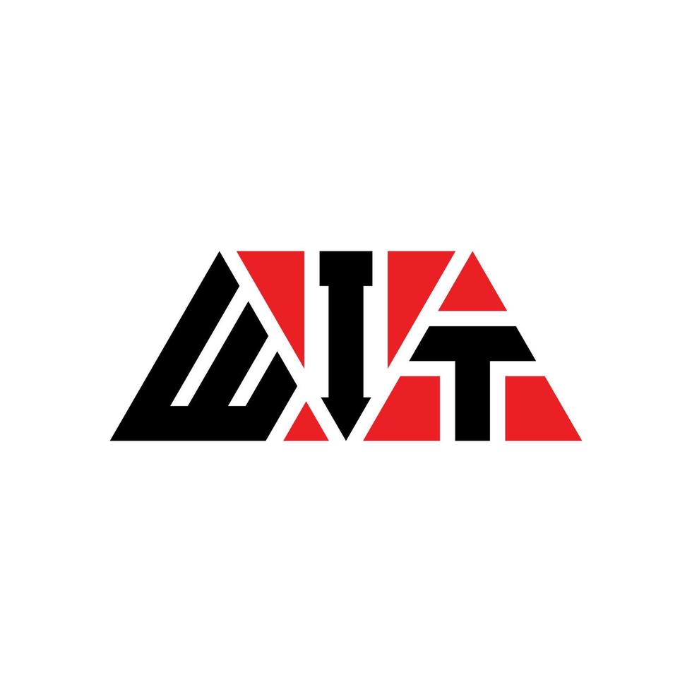 WIT triangle letter logo design with triangle shape. WIT triangle logo design monogram. WIT triangle vector logo template with red color. WIT triangular logo Simple, Elegant, and Luxurious Logo. WIT