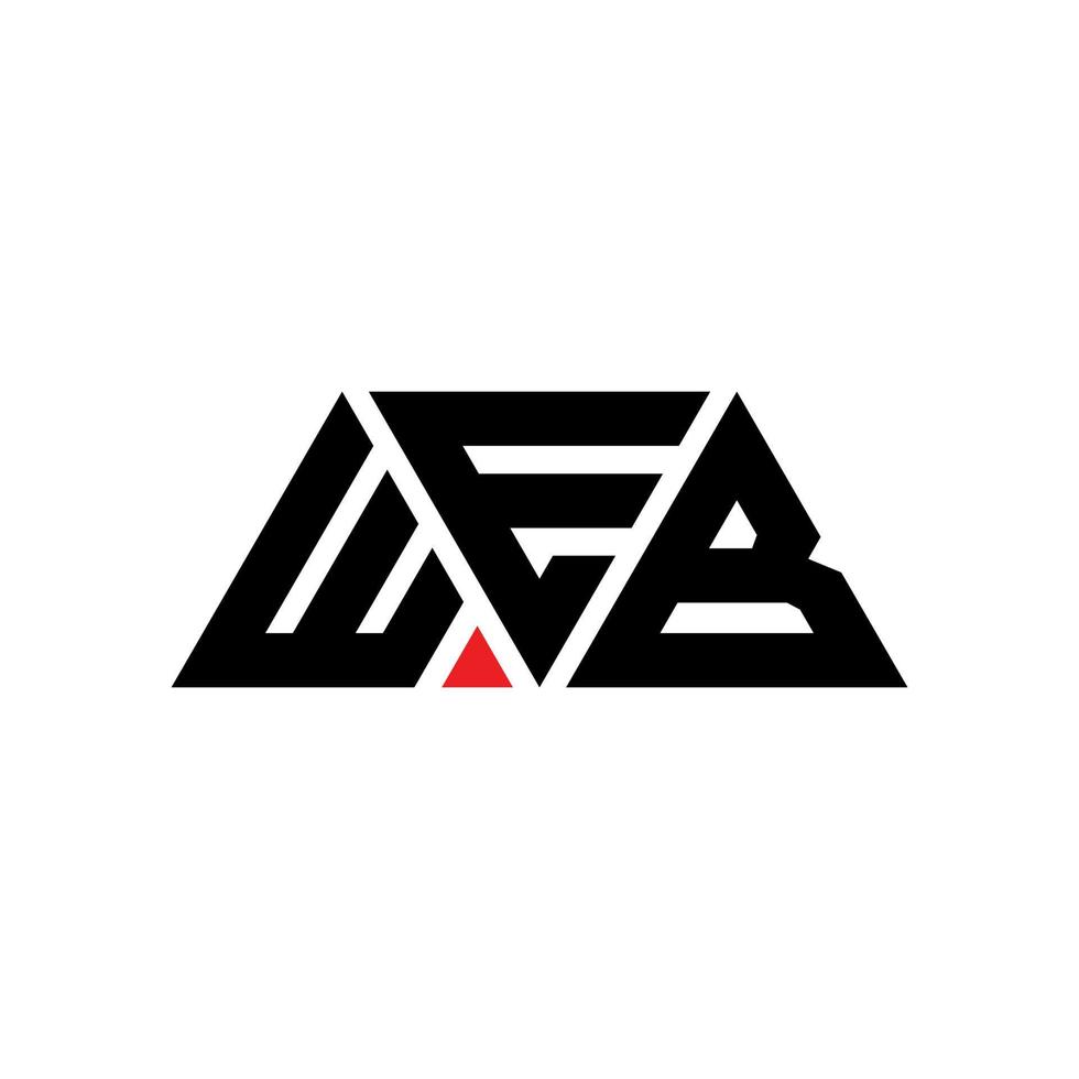 diseño de logotipo de letra de triángulo web con forma de triángulo. monograma de diseño de logotipo de triángulo web. plantilla de logotipo de vector de triángulo web con color rojo. logotipo triangular web logotipo simple, elegante y lujoso. web