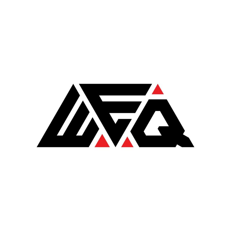 diseño de logotipo de letra triangular weq con forma de triángulo. monograma de diseño del logotipo del triángulo weq. plantilla de logotipo de vector de triángulo weq con color rojo. logotipo triangular weq logotipo simple, elegante y lujoso. weq