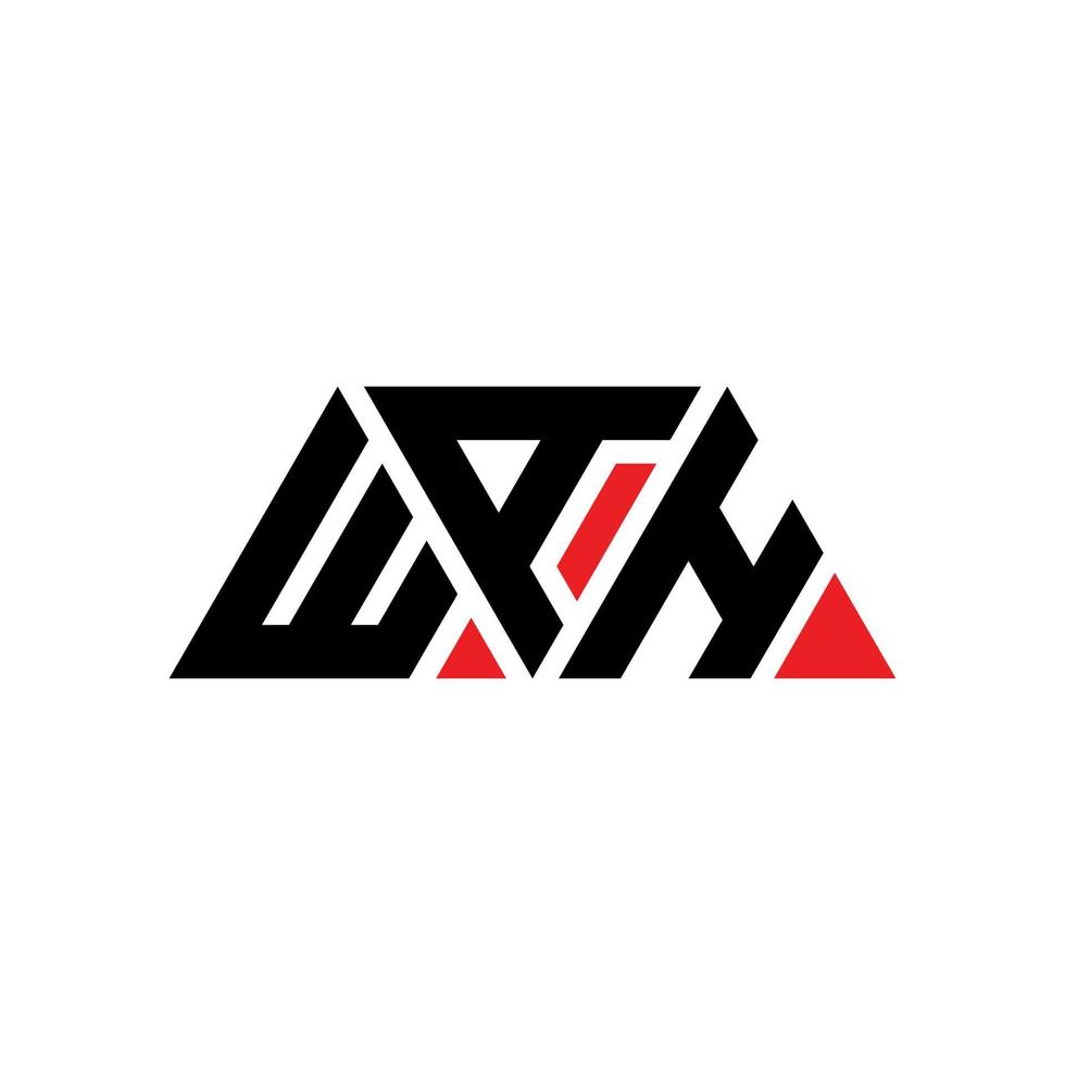 diseño de logotipo de letra triangular wah con forma de triángulo. monograma de diseño de logotipo de triángulo wah. plantilla de logotipo de vector de triángulo wah con color rojo. logo triangular wah logo simple, elegante y lujoso. wah