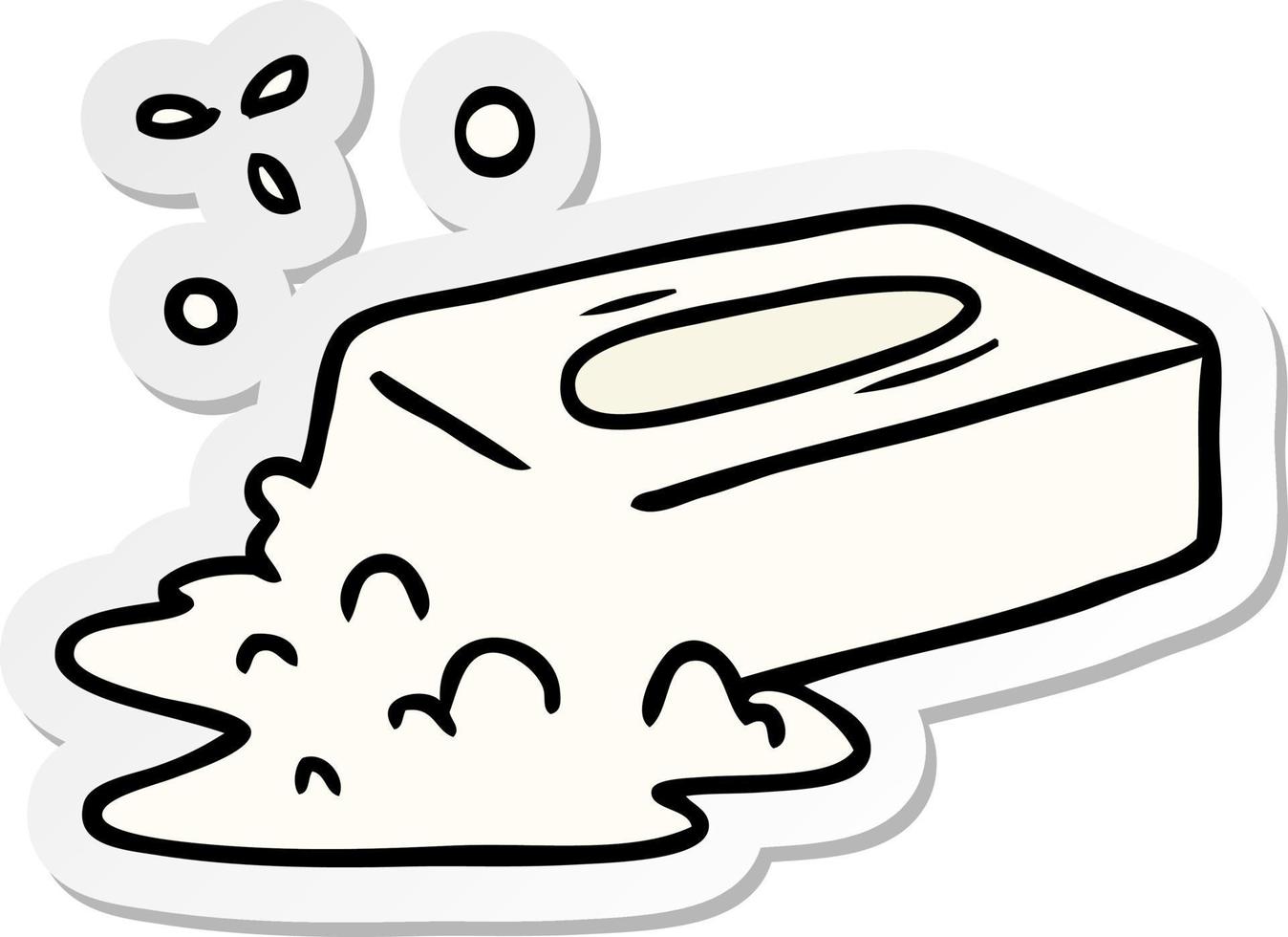 sticker cartoon doodle of a bubbled soap vector