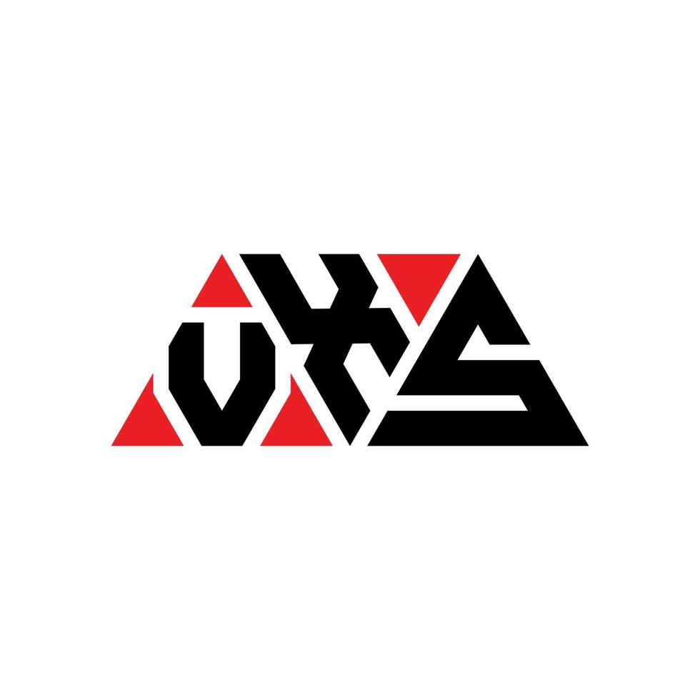 Diseño de logotipo de letra triangular vxs con forma de triángulo. monograma de diseño del logotipo del triángulo vxs. plantilla de logotipo de vector de triángulo vxs con color rojo. logotipo triangular vxs logotipo simple, elegante y lujoso. vxs