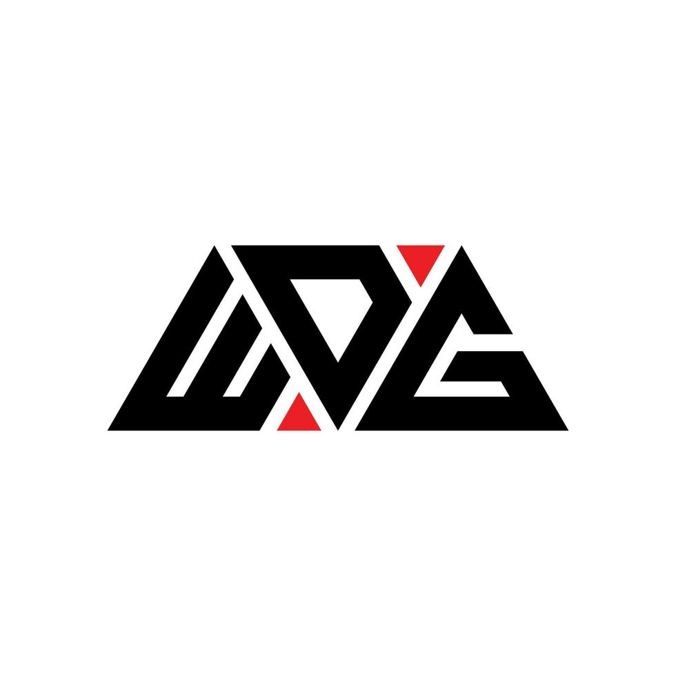 diseño de logotipo de letra de triángulo wdg con forma de triángulo. monograma de diseño de logotipo de triángulo wdg. plantilla de logotipo de vector de triángulo wdg con color rojo. logotipo triangular wdg logotipo simple, elegante y lujoso. wdg