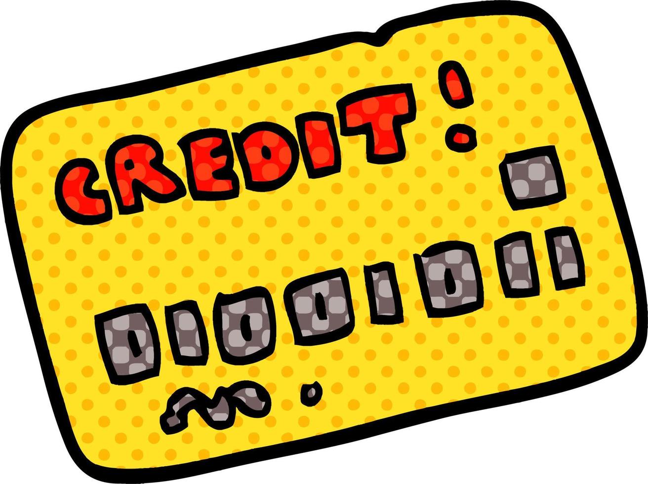 caricatura, garabato, tarjeta de crédito vector