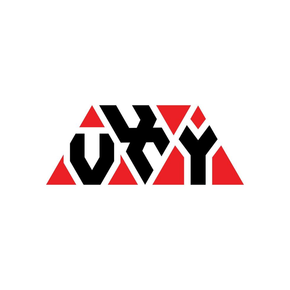 Diseño de logotipo de letra triangular vxy con forma de triángulo. monograma de diseño de logotipo de triángulo vxy. Plantilla de logotipo de vector de triángulo vxy con color rojo. logotipo triangular vxy logotipo simple, elegante y lujoso. vxy