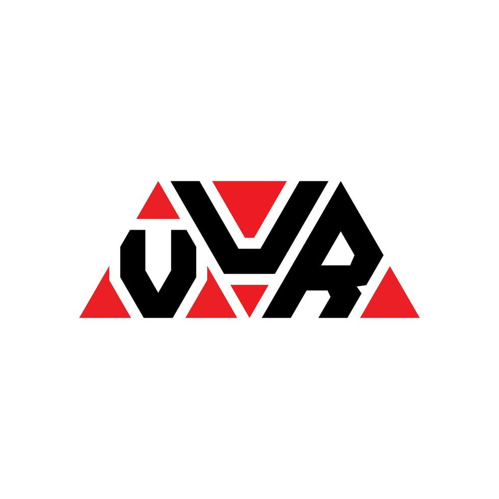 diseño de logotipo de letra de triángulo vur con forma de triángulo. monograma de diseño de logotipo de triángulo vur. plantilla de logotipo de vector de triángulo de vur con color rojo. logotipo triangular vur logotipo simple, elegante y lujoso. vur