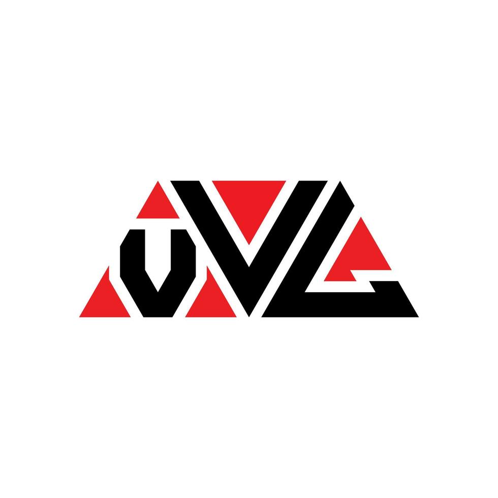VVL triangle letter logo design with triangle shape. VVL triangle logo design monogram. VVL triangle vector logo template with red color. VVL triangular logo Simple, Elegant, and Luxurious Logo. VVL