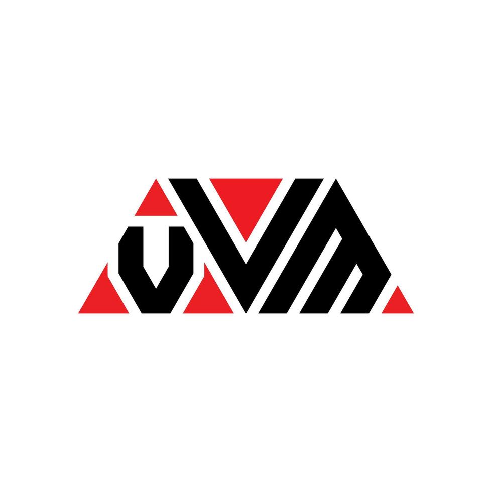 Diseño de logotipo de letra triangular vvm con forma de triángulo. monograma de diseño de logotipo de triángulo vvm. plantilla de logotipo de vector de triángulo vvm con color rojo. logotipo triangular vvm logotipo simple, elegante y lujoso. vvm