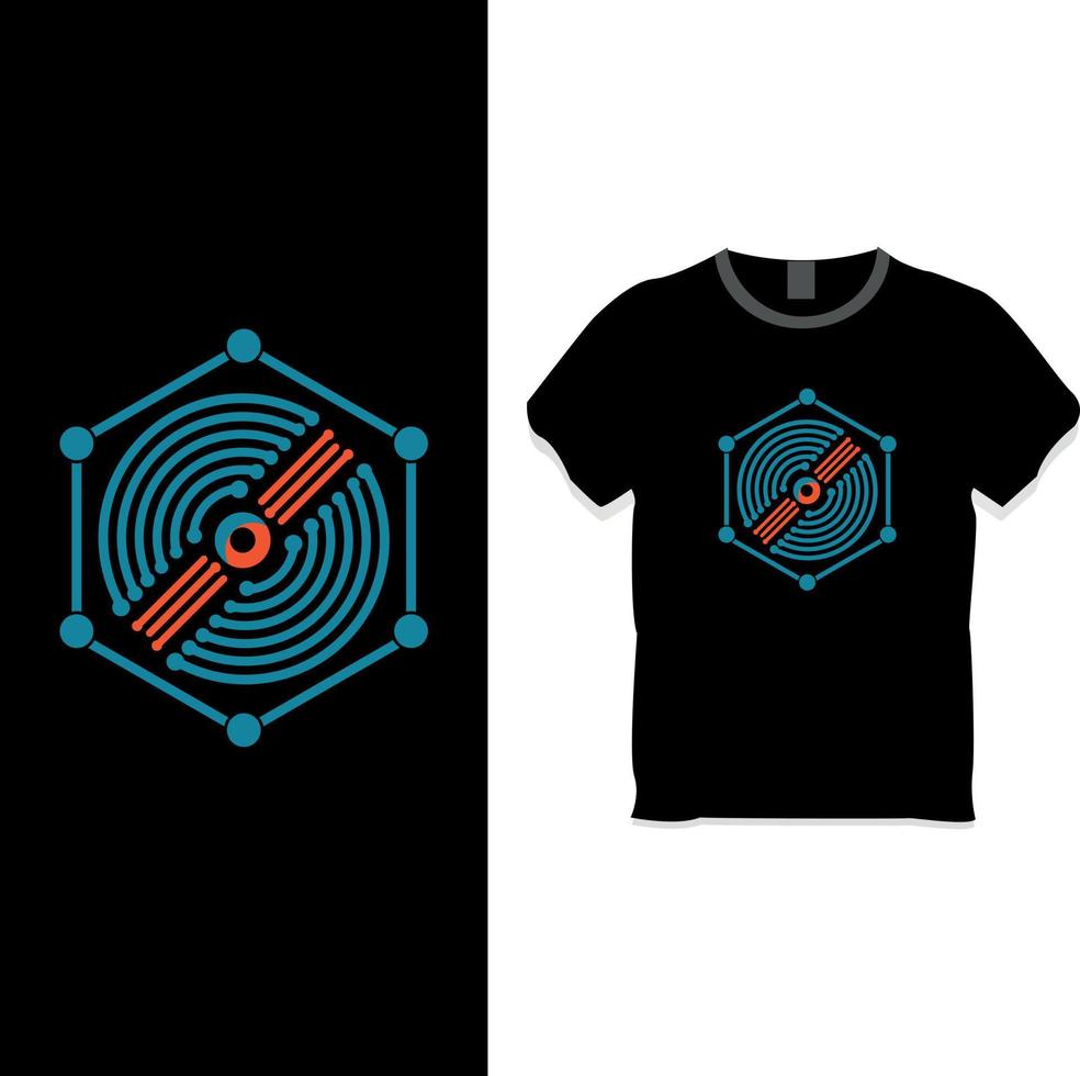 Black t shirt design template vector