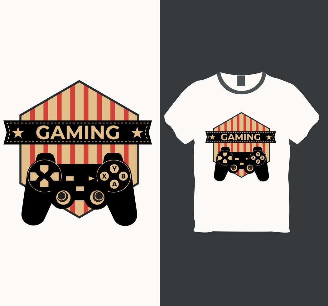 diseño de camiseta de juego vector