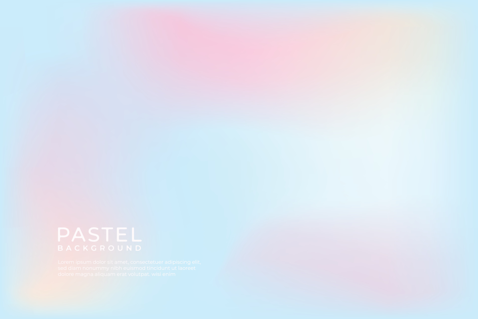 Pastel Multi Color Gradient Vector Background,Simple form and blend of
