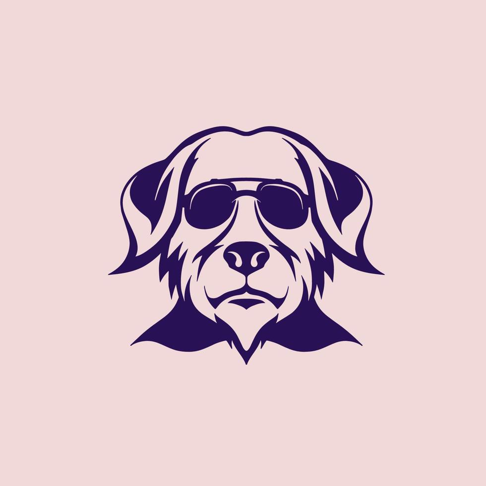 vector de logotipo de cara de perro
