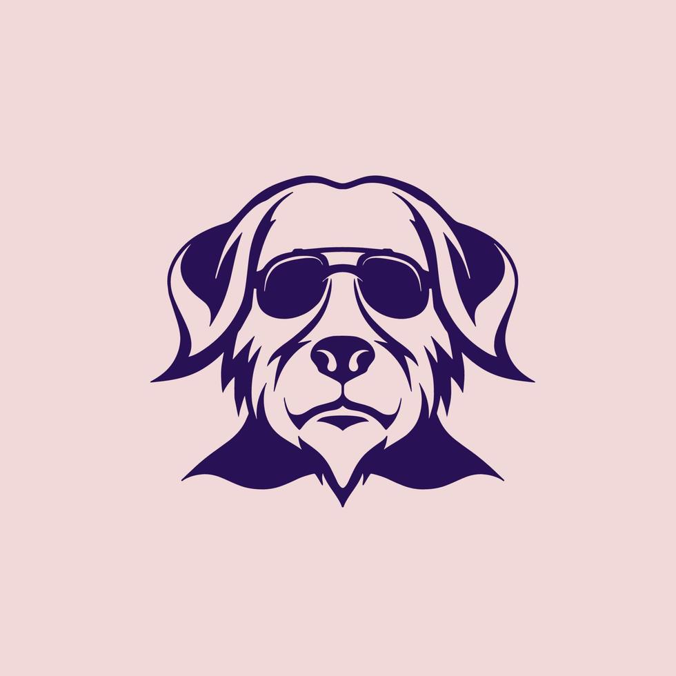 dog face logo vector