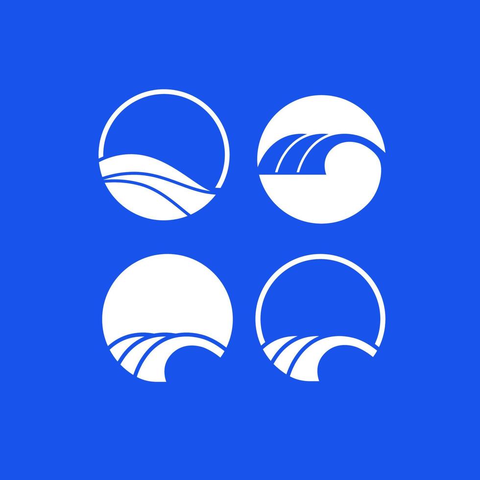 blue waves logo vector