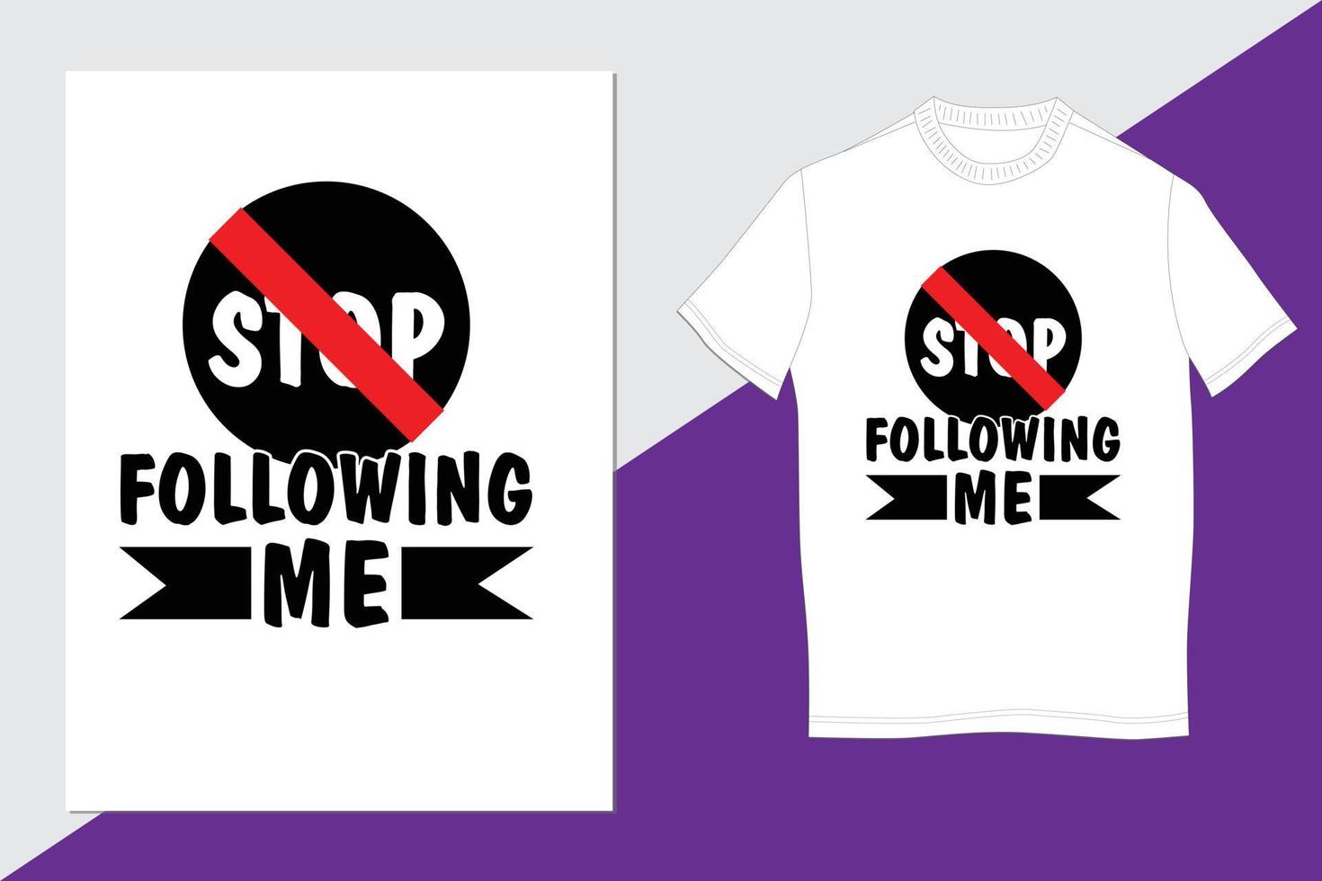 Stop following me vector