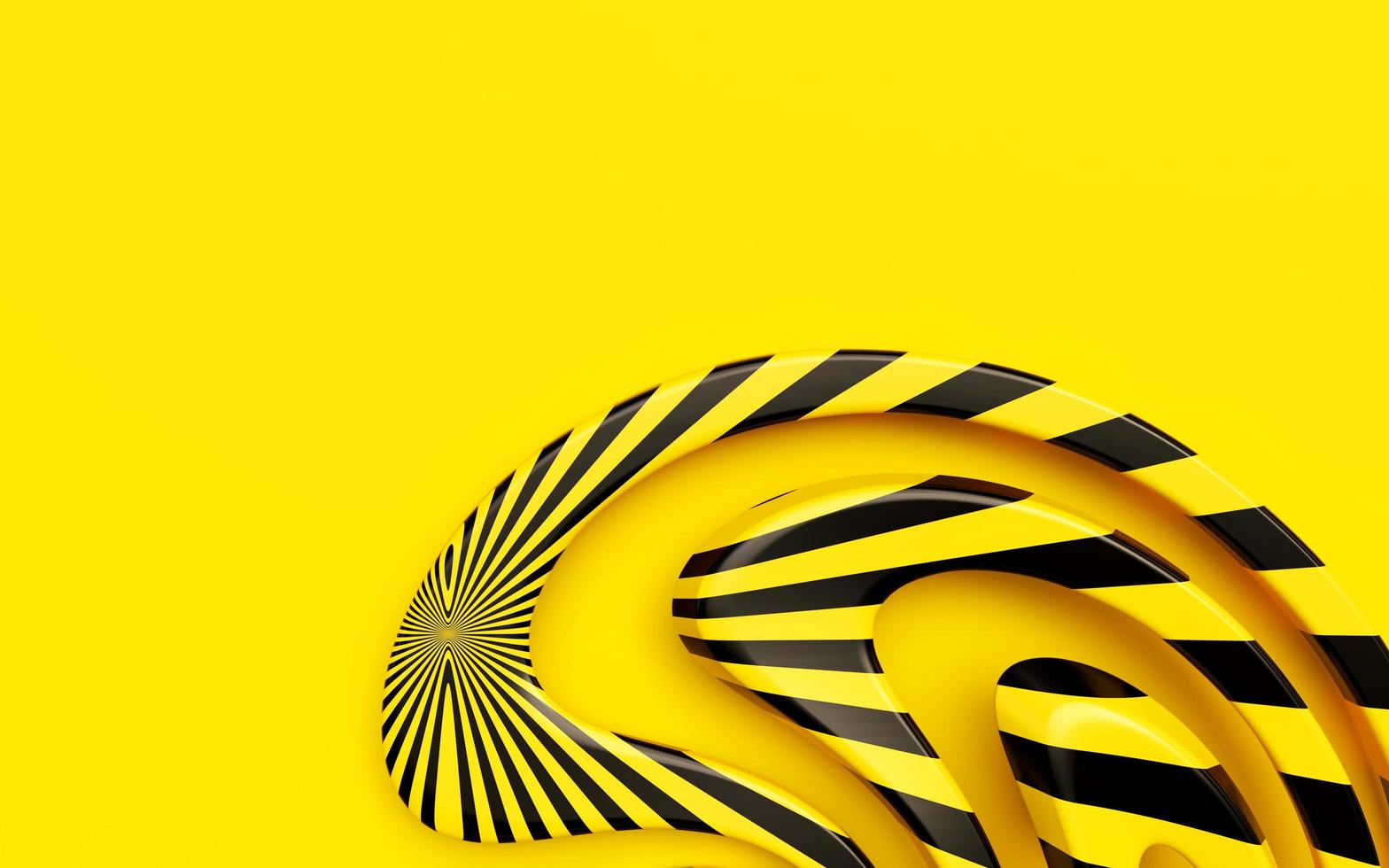 Yellow Background 3D Render photo