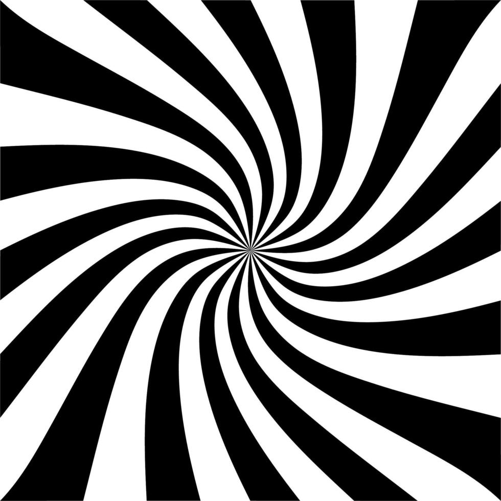 Twisted Abstract Spiral Pattern Black and White vector