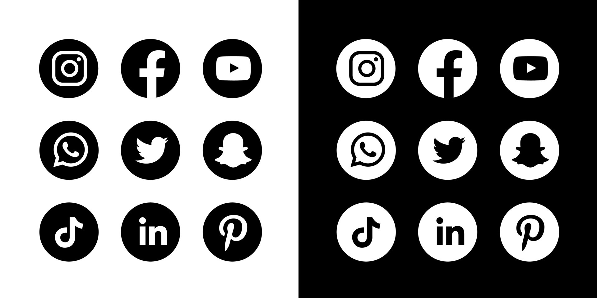 White Social Media Icons Vector Art, Icons, and Graphics for Free Download