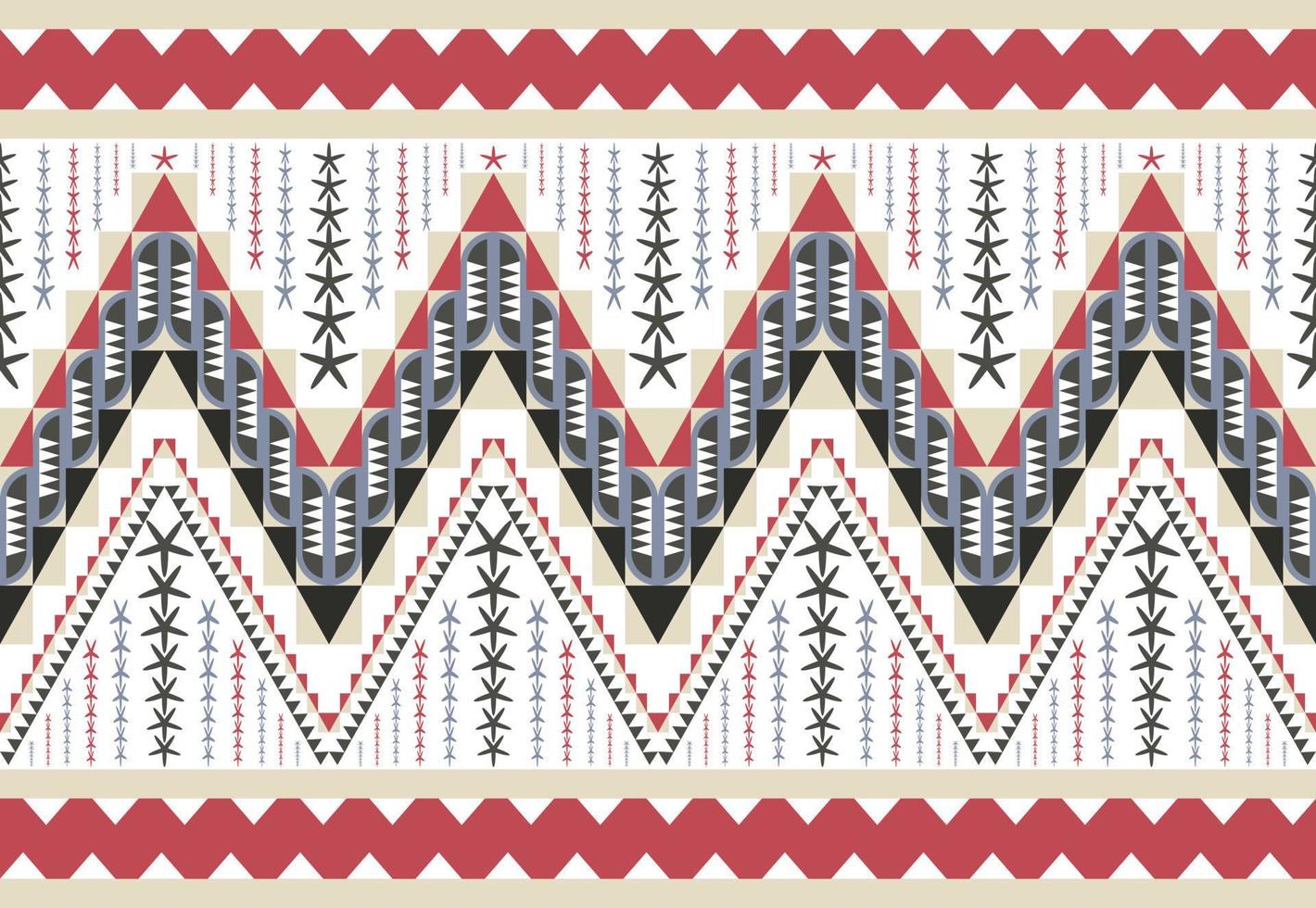 Ethnic abstract triangle pattern art. Tribal art pattern. Seamless pattern. vector. vector