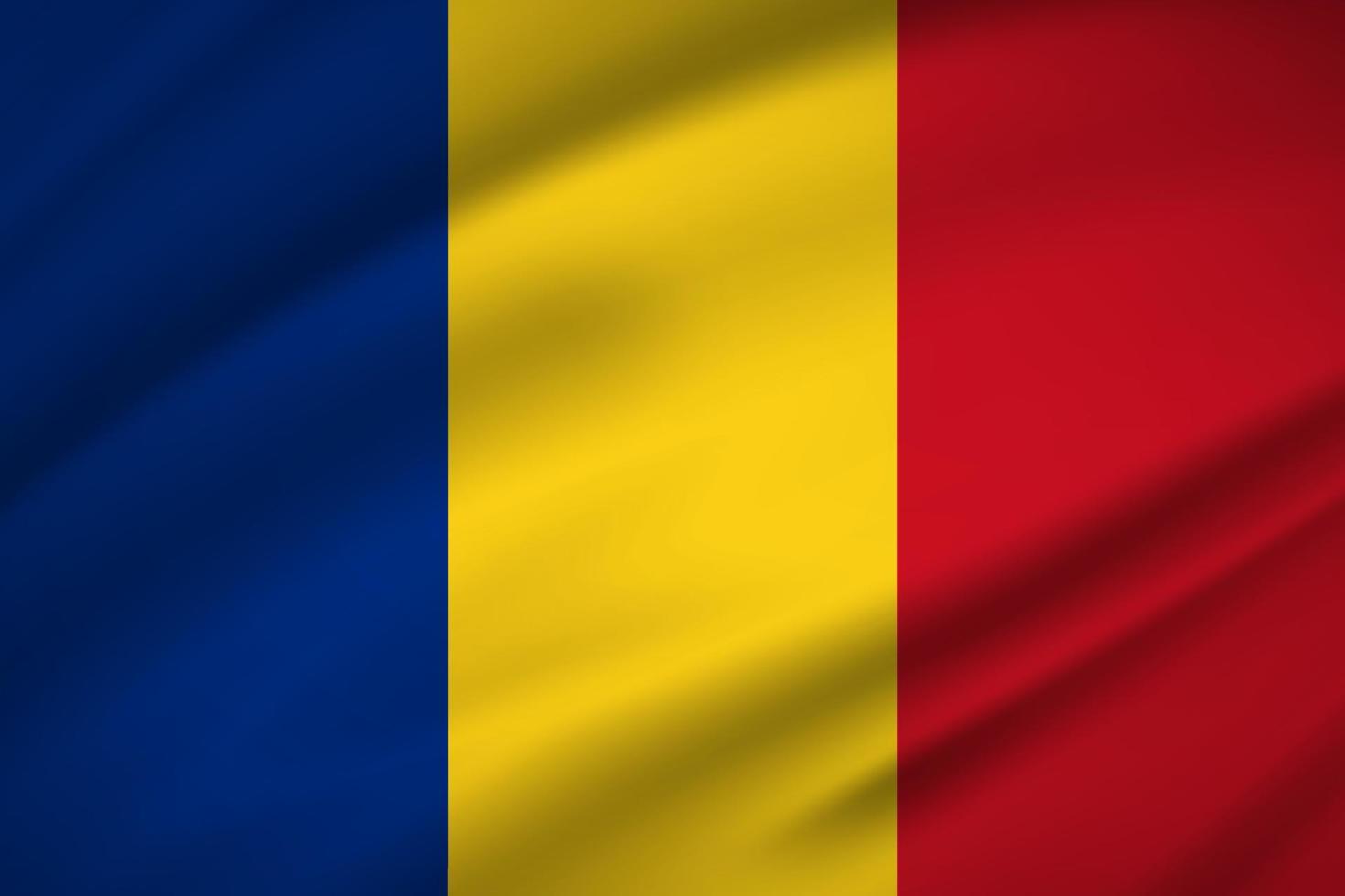 elegante y realista fondo de la bandera de rumania. diseño del día de la independencia de rumania vector