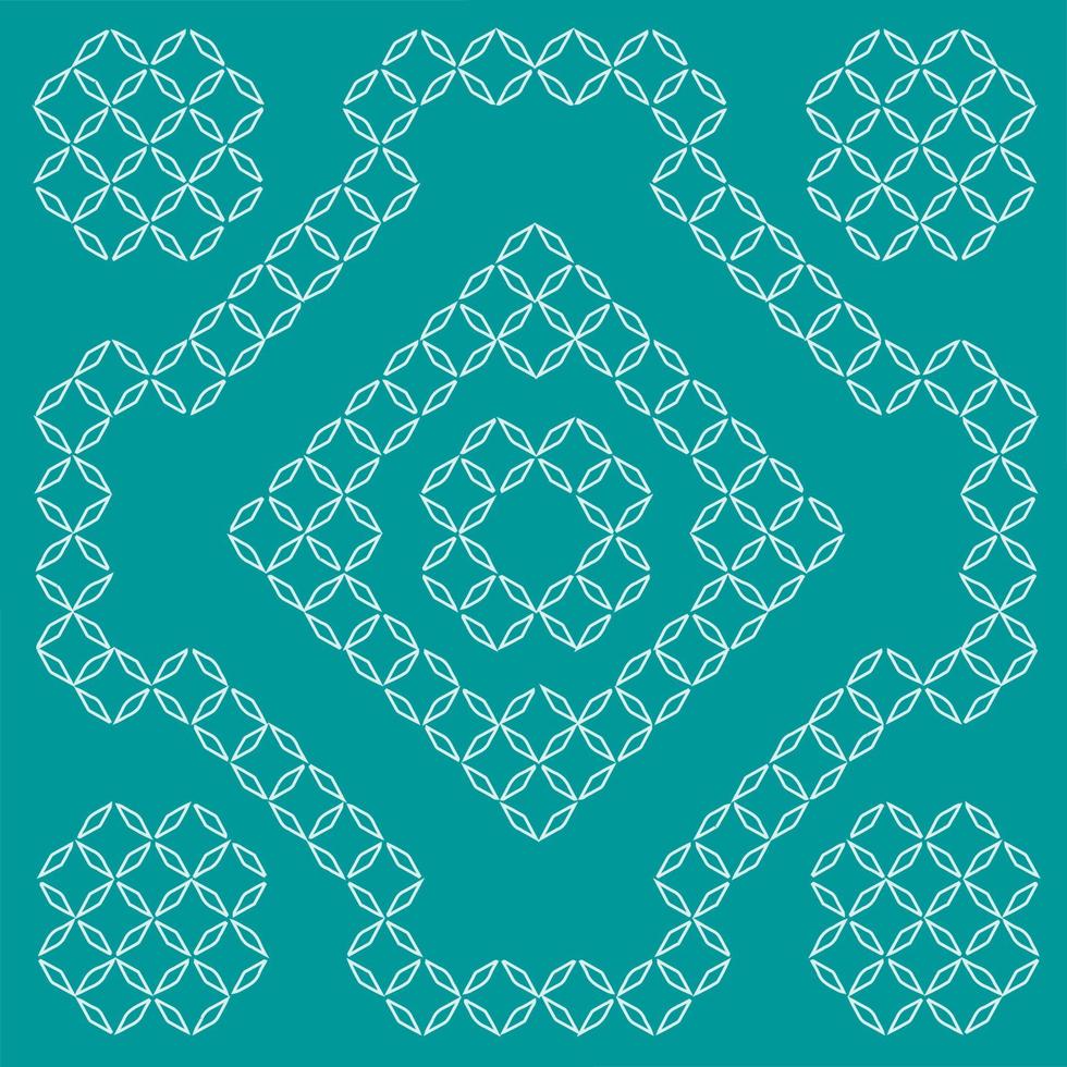 Decorative pattern, rhombus silhouette outline. Geometric background. Isolated vector