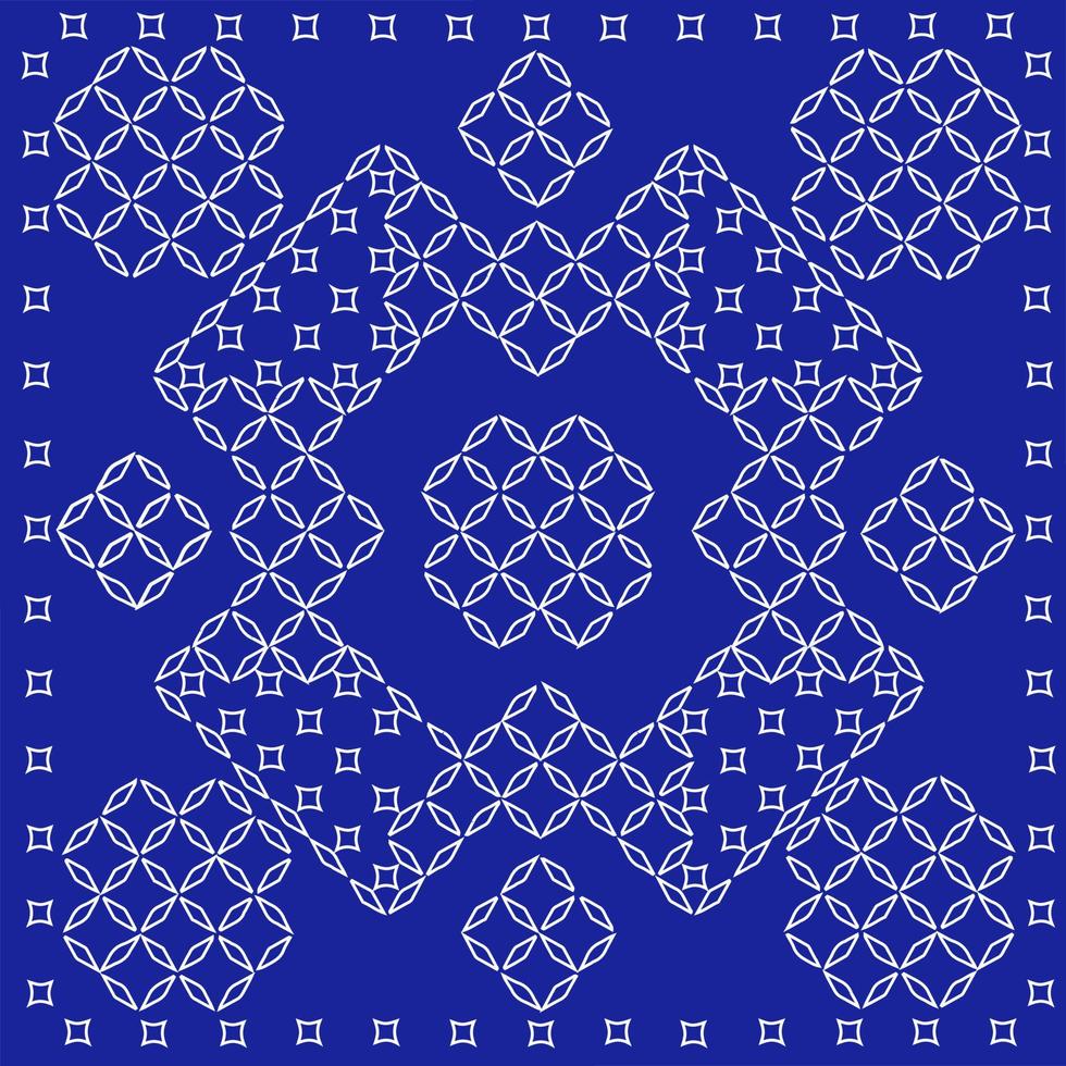 Decorative pattern, rhombus silhouette outline. Geometric background. Isolated vector