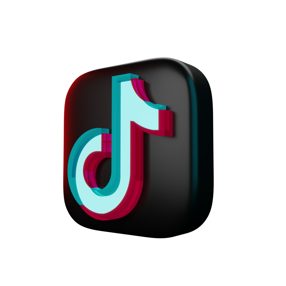 tik tok pictogram 3d render png