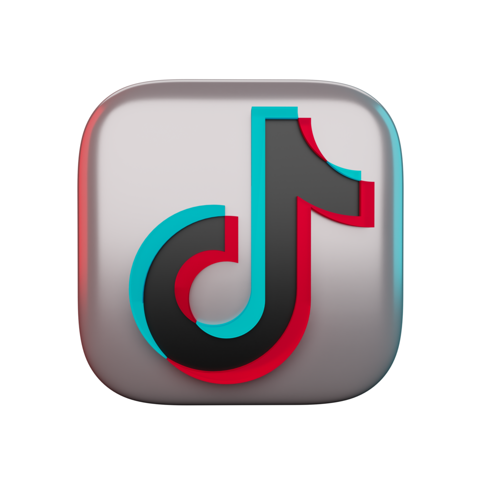 tik tok pictogram 3d render png