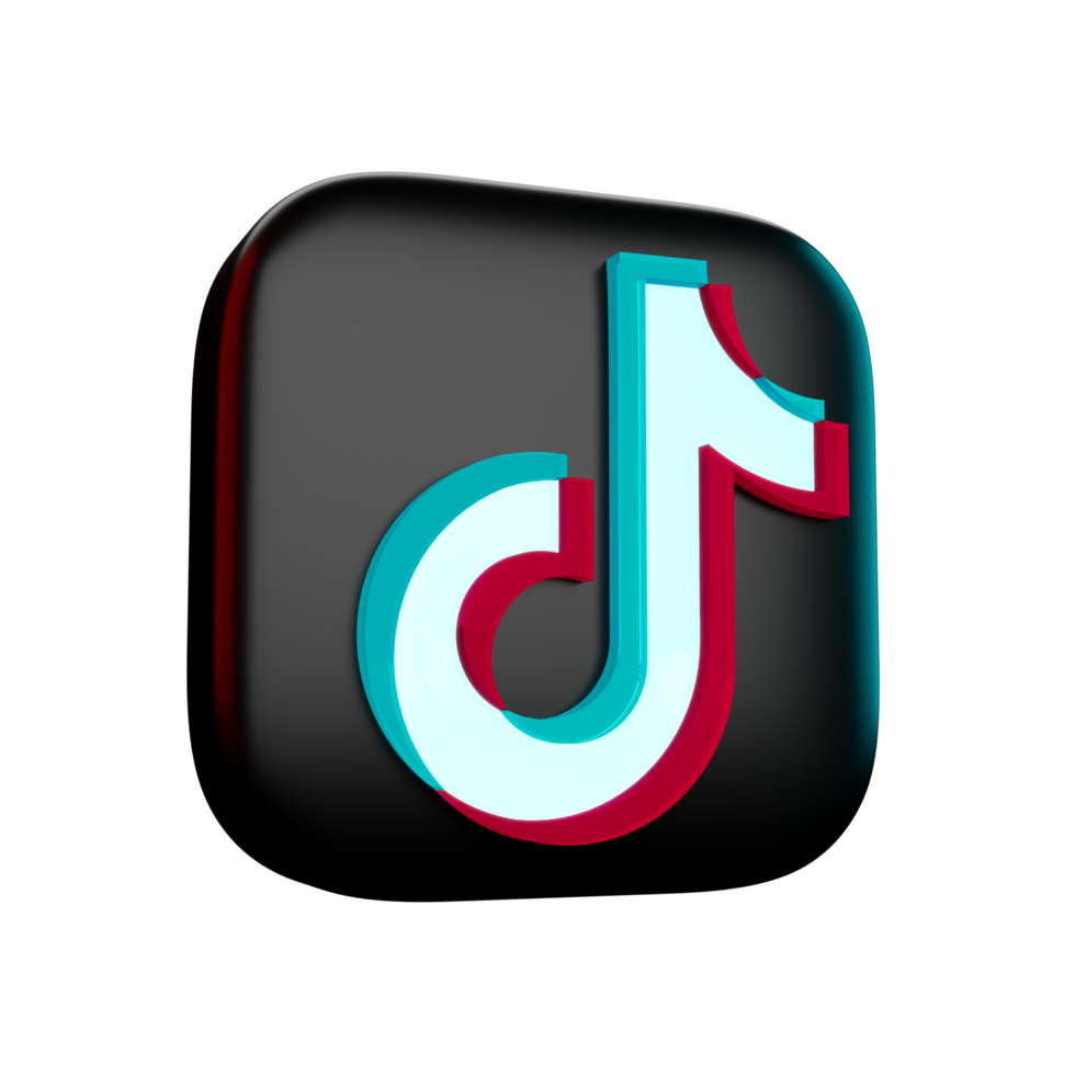 tik tok pictogram 3d render png